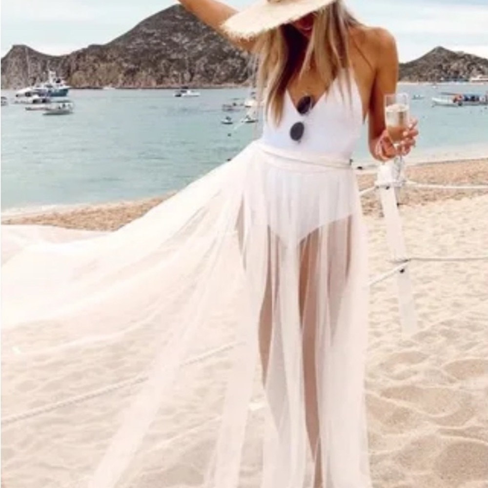 Show Me Your MuMu Blush Sheer Overskirt